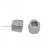 Бусины разделители граненые "Квадратики" серебро, 2 мм (10 шт)