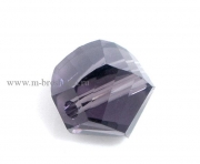 Бусины стеклянные граненые "Фиалка" фиолетовые, 8х7 мм (50 шт)