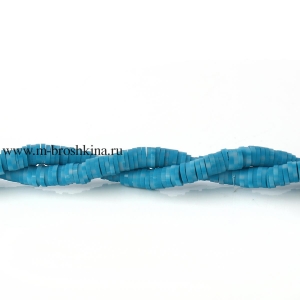Бусины из полимерной глины темно-синие, 5 мм