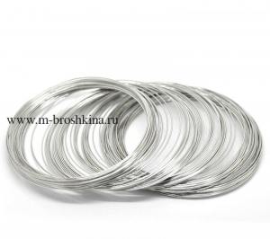 Основа для колье (проволока с памятью) серебро, 11-11.5 см