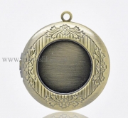 Медальон для фотографии "Винтаж" бронза, 36х32 мм, 20 мм - рамка для кабошона