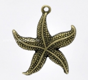 Подвеска "Морская звезда" античная бронза, 27х23 мм