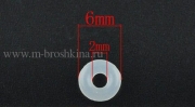 Силиконовый стоппер для браслетов в стиле "Pandora", 6 мм, 2 мм (30 шт)