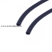 Шнур резиновый полый, черный, 5 мм (1 м)