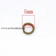 Колечки бронза, 5х0.8 мм (100 шт)