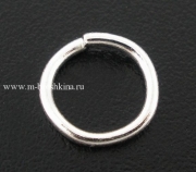 Колечки серебряные, 8х1.0 мм (50 шт) 