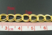 Цепочка двойная золотая, 7х8 мм (1 м)