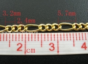 Цепочка золото, 2х5 мм (1 м)