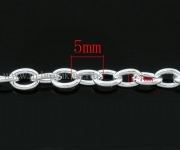 Цепочка серебряная, 5х3.5 мм (1 м)