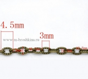 Цепочка бронза для украшений, 4.5х3 мм (1 м)