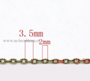 Цепочка бронза для украшений, 4х2.5 мм (1 м)