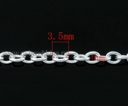 Цепочка серебряная, 3.5х2.5 мм (1 м)