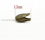 Шапочка для бусин "Ландыш" бронза, 13х8 мм (10 шт)