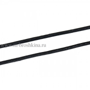 Шнур кожаный черный, 3 мм (1 м)