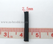 Шнур кожаный черный, 2.5 мм (1 м)