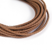 Шнур плетеный, цвет: коричневый, 3 мм