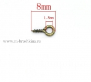 Штифт винтовой бронза, 8х4 мм (50 шт)