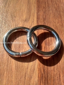 Соединительный элемент "Кольцо большое" серебро, 4.3 см