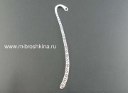 Закладка для книги "Завитки" античное серебро, 8.5 см