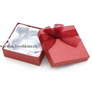 Подарочная коробочка для браслета, темно-красная, 90х90х30 мм