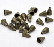 Шапочки для бусин "Античность" 11х9 мм, античная бронза (10 шт)