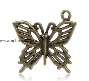 Подвеска "Бабочка" античная бронза, размер: 20х20 мм