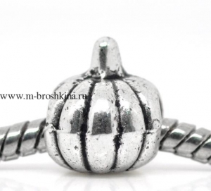 Бусина Пандора "Тыква" античное серебро, 11х10 мм | купить бусины Pandora