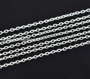 Цепочка тоненькая "Текстурная" серебряная, 3х2 мм (1 м)