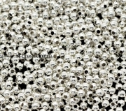 Бусины разделители "Шар" серебряные, 2 мм, 1.0 мм (50 шт)