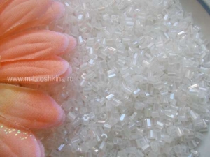 Стеклярус белый, бисер "Cнег", 2.5-3х2 мм | купить стеклярус в интернет магазине