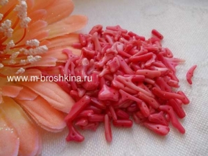 Коралл розовый, форма: палочки, веточки, размер: 6-13х1.5-2.5 мм | интернет-магазин бусин