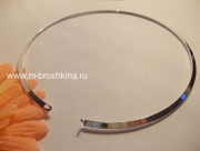 Заготовка для колье "Гривна" серебро, 44 см, 14 см - диаметр