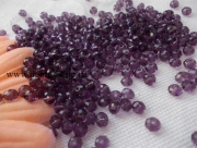 Стеклянные бусины разделители "Рондели" фиолетовые, 3х4 мм (50 шт)