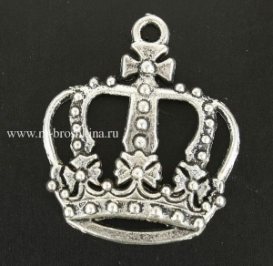 Подвеска "Корона" серебро, размер: 34х29 мм | купить подвеску корона