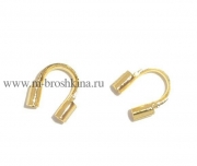Фурнитура для бижутерии, защита от перетирания тросика, золото, 5х5 мм (20 шт)