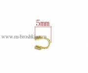 Фурнитура для бижутерии, защита от перетирания тросика, золото, 5х5 мм (20 шт)