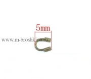 Протекторы бронза, 5х5 мм, для защиты ювелирного тросика (20 шт)