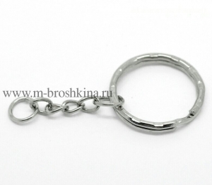 Основа для ключей и брелока "Кольцо" серебро, 5.3 см | купить основы для ключей
