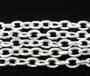Цепочка серебряная, 5х3.5 мм (1 м)