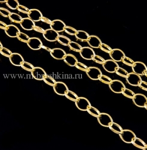 Цепочка золото для украшений, 6х8 мм | золотые цепочки