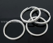 Кольцо для ключей "Круг" цвет: серебро, размер: 25х1.7 мм
