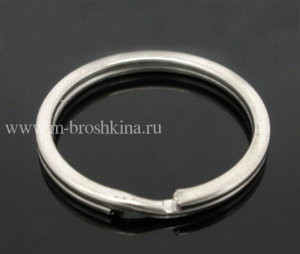 Кольцо для ключей "Круг" цвет: серебро, размер: 25х1.7 мм | купить кольцо для ключей