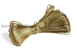 Шнур декоративный, толщина: 1.5 мм, цвет: золото