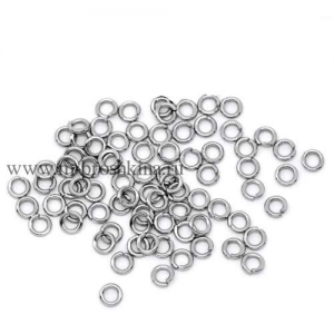 Колечки серебро, 3х0.6 мм | соединительные колечки