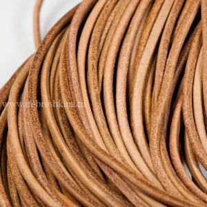 Шнур кожаный коричневый, 4 мм | купить шнур кожаный
